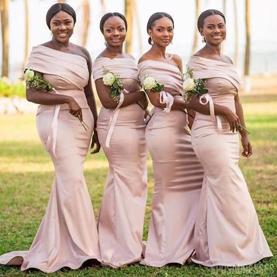 Peach African Bridesmaid Dresses - Gist94