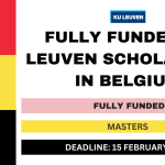 International Masters Scholarships at Ku Leuven, Belgium, 2024–25