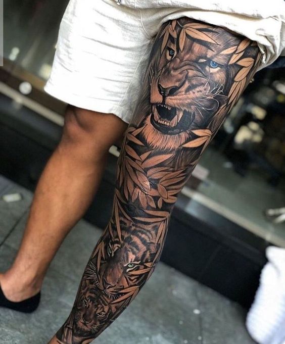 Leg Sleeve Tattoo Men - Gist94