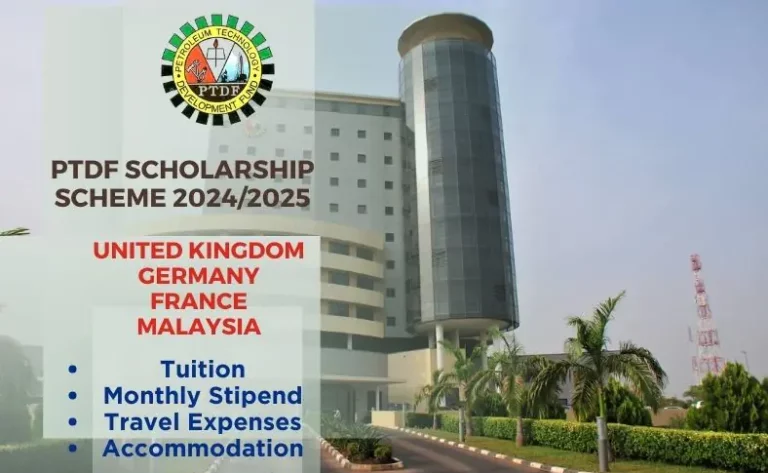 PTDF Overseas Postgraduate Scholarship Program in Malaysia, Germany, France, and the United Kingdom for 2024–2025