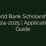 Scholarships from the World Bank 2024–2025